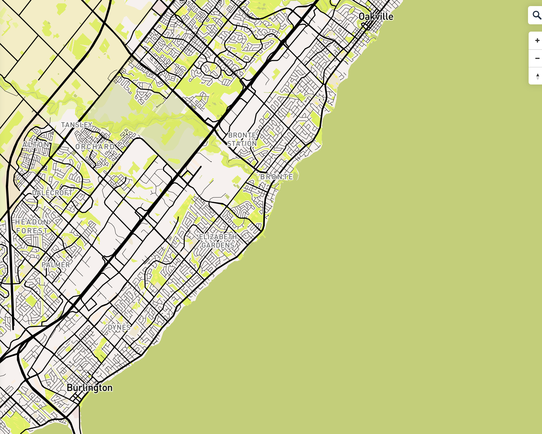 Bright yellow contrasting with the light and dark.