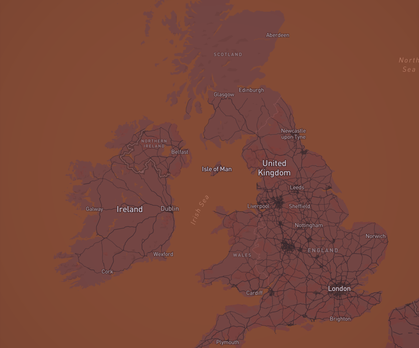 Globe with underworld like colour scheme